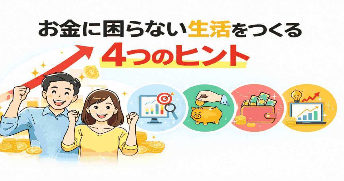 お金に困らない生活をつくる4つのヒント｜貯金だけに頼らない家計の考え方
